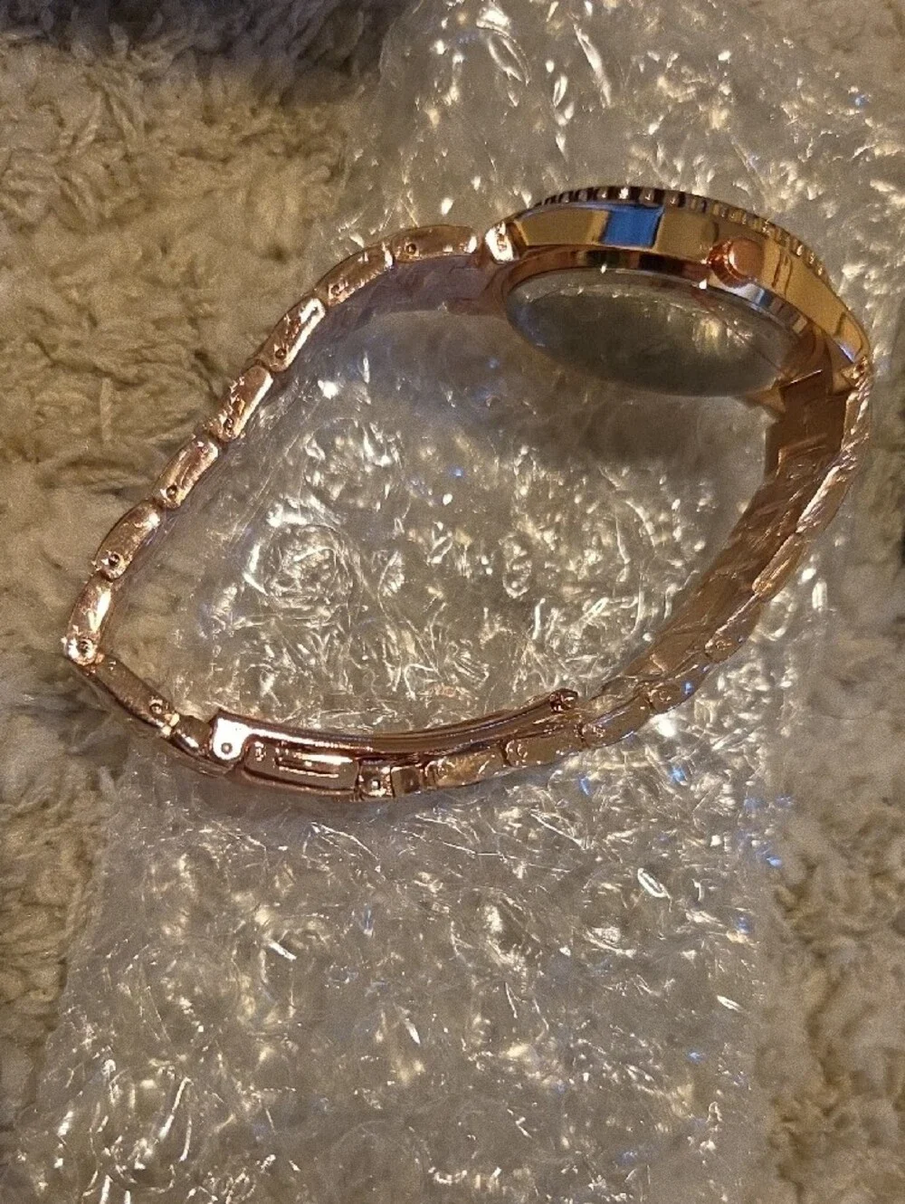 Women's Rose Gold Bracelet Watch - Elegant Link Strap
